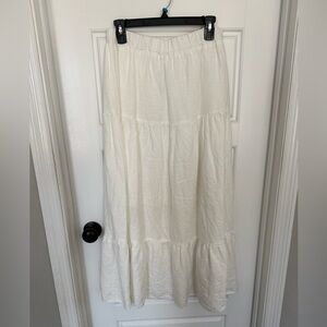 Sanctuary The Prairie Linen Tiered Maxi Skirt